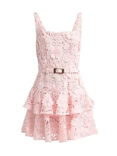 Generation Love Women's Lisette 3D Guipure Lace Minidress - Ballet Slipper - Size XL | Thumbnail 1 Generation Love Women's Lisette 3D Guipure Lace Minidress - Ballet Slipper - Size XL | Thumbnail 1