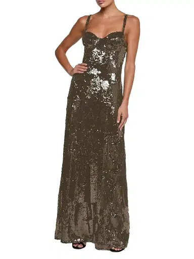 L'Agence Women's Sayla Sequin Gown - Smokey Olive - Size 16 | Thumbnail 1 L'Agence Women's Sayla Sequin Gown - Smokey Olive - Size 16 | Thumbnail 1