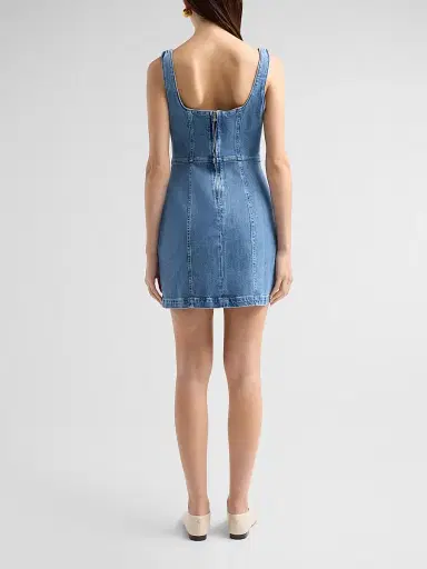 L'Agence Women's Vynna Denim Mini Dress | Thumbnail 3 L'Agence Women's Vynna Denim Mini Dress | Thumbnail 3