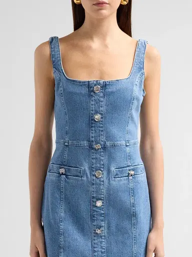 L'Agence Women's Vynna Denim Mini Dress | Thumbnail 5 L'Agence Women's Vynna Denim Mini Dress | Thumbnail 5