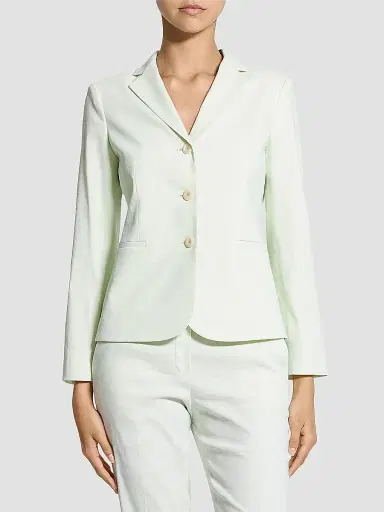 Theory Women's Shrunken Linen-Blend Blazer - Light Sea Glass | Thumbnail 3 Theory Women's Shrunken Linen-Blend Blazer - Light Sea Glass | Thumbnail 3