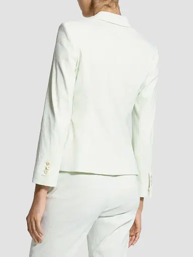Theory Women's Shrunken Linen-Blend Blazer - Light Sea Glass | Thumbnail 5 Theory Women's Shrunken Linen-Blend Blazer - Light Sea Glass | Thumbnail 5