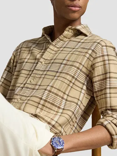 Polo Ralph Lauren Men's Classic-Fit Plaid Flannel Shirt - Brown Multi | Thumbnail 5 Polo Ralph Lauren Men's Classic-Fit Plaid Flannel Shirt - Brown Multi | Thumbnail 5