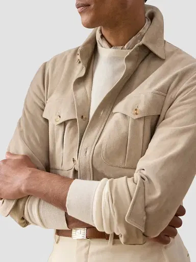 Ralph Lauren Purple Label Men's Desert-Faded Barron-Print Suede Jacket - Clay - Size XXL | Thumbnail 5 Ralph Lauren Purple Label Men's Desert-Faded Barron-Print Suede Jacket - Clay - Size XXL | Thumbnail 5