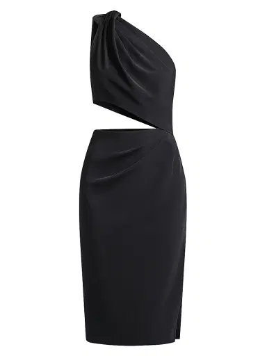 BCBGMAXAZRIA Women's Isabel Cut-Out One-Shoulder Midi Dress | Thumbnail 1 BCBGMAXAZRIA Women's Isabel Cut-Out One-Shoulder Midi Dress | Thumbnail 1