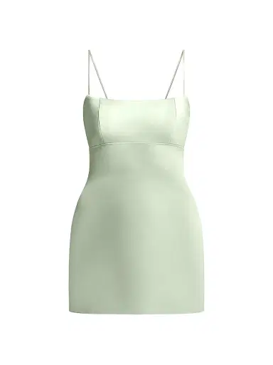 BCBGMAXAZRIA Women's Serene Lace-Up Back Satin Mini Dress - Pistachio | Thumbnail 1 BCBGMAXAZRIA Women's Serene Lace-Up Back Satin Mini Dress - Pistachio | Thumbnail 1