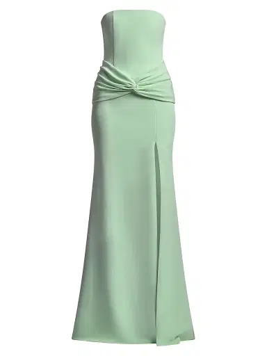 BCBGMAXAZRIA Women's Sylvia Ruched Strapless Mermaid Gown - Pistachio | Thumbnail 1 BCBGMAXAZRIA Women's Sylvia Ruched Strapless Mermaid Gown - Pistachio | Thumbnail 1