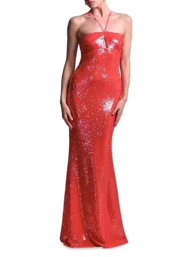 BCBGMAXAZRIA Women's Colette Sequined Mermaid Gown - Candy Pink | Thumbnail 2 BCBGMAXAZRIA Women's Colette Sequined Mermaid Gown - Candy Pink | Thumbnail 2