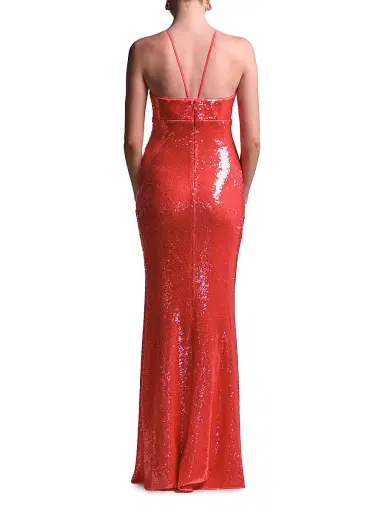 BCBGMAXAZRIA Women's Colette Sequined Mermaid Gown - Candy Pink | Thumbnail 4 BCBGMAXAZRIA Women's Colette Sequined Mermaid Gown - Candy Pink | Thumbnail 4