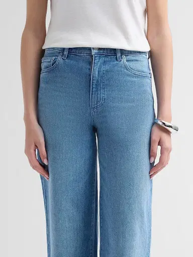 Le Jean Women's Petite Column High-Rise Jeans - Blue Crush - Size 31 | Thumbnail 5 Le Jean Women's Petite Column High-Rise Jeans - Blue Crush - Size 31 | Thumbnail 5