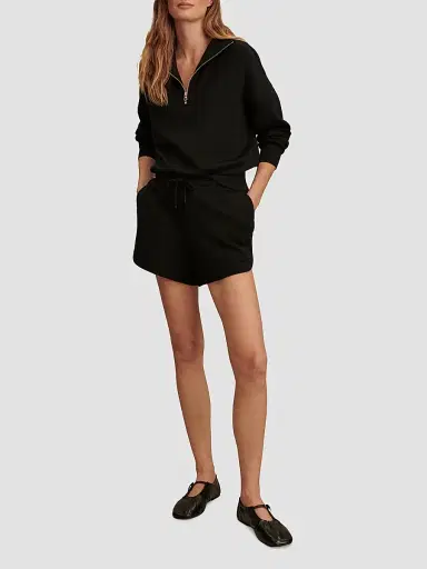 Varley Women's Ollie High-Rise Drawstring Shorts - Black - Size XL | Thumbnail 2 Varley Women's Ollie High-Rise Drawstring Shorts - Black - Size XL | Thumbnail 2