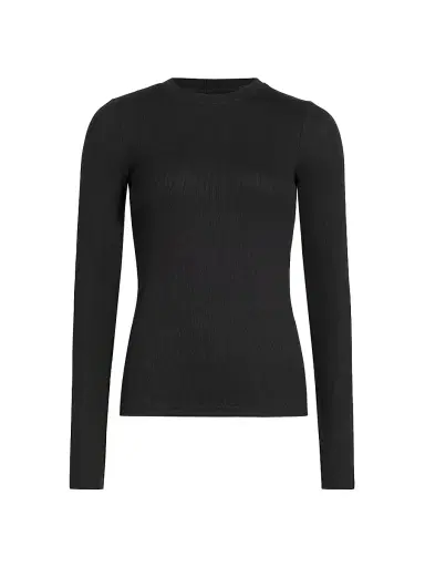 Splits59 Women's Louise Ribbed Long-Sleeve Top - Black - Size XL | Thumbnail 1 Splits59 Women's Louise Ribbed Long-Sleeve Top - Black - Size XL | Thumbnail 1