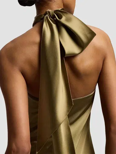 Ralph Lauren Collection Women's Chilton Satin Halter Blouse | Thumbnail 5 Ralph Lauren Collection Women's Chilton Satin Halter Blouse | Thumbnail 5
