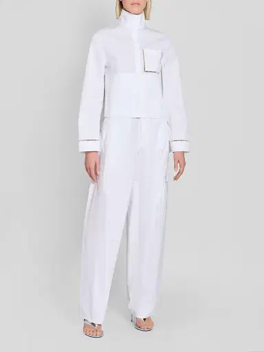 Alaïa Women's Ladder Stitch Cotton Cargo Pants | Thumbnail 2 Alaïa Women's Ladder Stitch Cotton Cargo Pants | Thumbnail 2