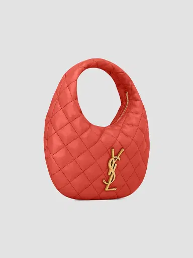 Saint Laurent Women's Icarino Top Handle Bag in Quilted Nappa - Celosia | Thumbnail 4 Saint Laurent Women's Icarino Top Handle Bag in Quilted Nappa - Celosia | Thumbnail 4