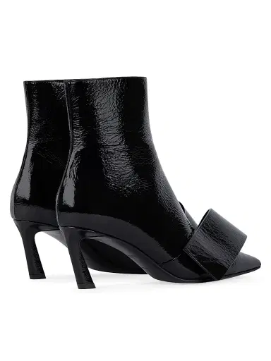 Givenchy Women's Twisted Ribbon Ankle Boots in Shiny Naplack Leather - Black - Size 11 | Thumbnail 4 Givenchy Women's Twisted Ribbon Ankle Boots in Shiny Naplack Leather - Black - Size 11 | Thumbnail 4