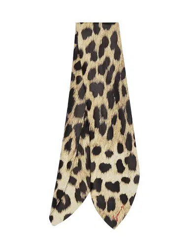 Givenchy Women's Scarf in Leather with Leopard Print | Thumbnail 1 Givenchy Women's Scarf in Leather with Leopard Print | Thumbnail 1