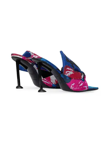 Givenchy Women's Boudoir Heeled Mules in Jacquard with Floral Print | Thumbnail 5 Givenchy Women's Boudoir Heeled Mules in Jacquard with Floral Print | Thumbnail 5