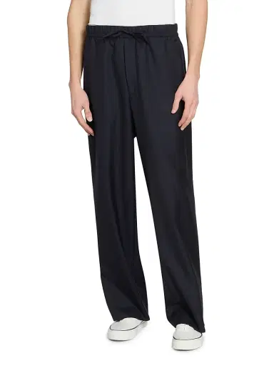 OFFICINE GÉNÉRALE Men's Nilson Twill Drawstring Pants | Thumbnail 3 OFFICINE GÉNÉRALE Men's Nilson Twill Drawstring Pants | Thumbnail 3