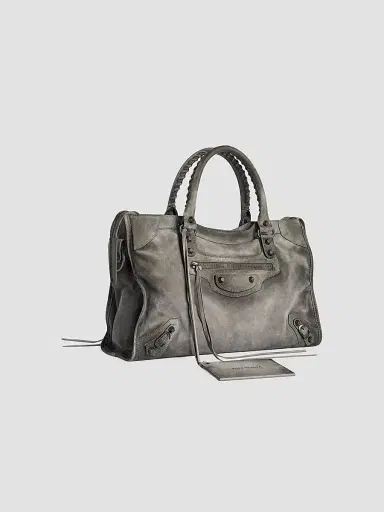 Balenciaga Women's Le City Medium Top Handle Bag - Storm Grey | Thumbnail 2 Balenciaga Women's Le City Medium Top Handle Bag - Storm Grey | Thumbnail 2