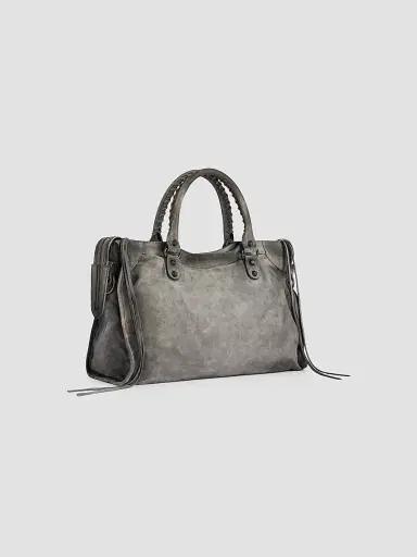 Balenciaga Women's Le City Medium Top Handle Bag - Storm Grey | Thumbnail 3 Balenciaga Women's Le City Medium Top Handle Bag - Storm Grey | Thumbnail 3