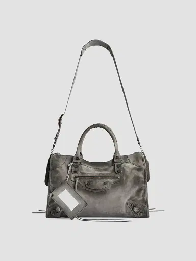 Balenciaga Women's Le City Medium Top Handle Bag - Storm Grey | Thumbnail 6 Balenciaga Women's Le City Medium Top Handle Bag - Storm Grey | Thumbnail 6