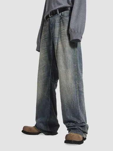 Balenciaga Men's Relaxed Fit Jeans - Blue | Thumbnail 3 Balenciaga Men's Relaxed Fit Jeans - Blue | Thumbnail 3
