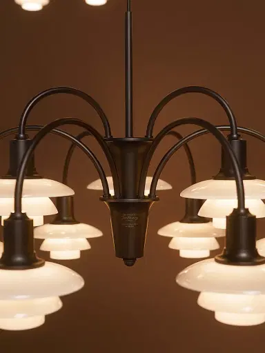 Louis Poulsen Ph 1/1 Aged Brass 9-Light Chandelier | Thumbnail 5 Louis Poulsen Ph 1/1 Aged Brass 9-Light Chandelier | Thumbnail 5