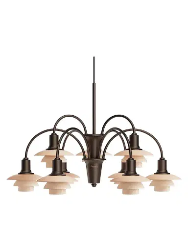 Louis Poulsen Ph 1/1 Aged Brass 9-Light Chandelier | Thumbnail 1 Louis Poulsen Ph 1/1 Aged Brass 9-Light Chandelier | Thumbnail 1