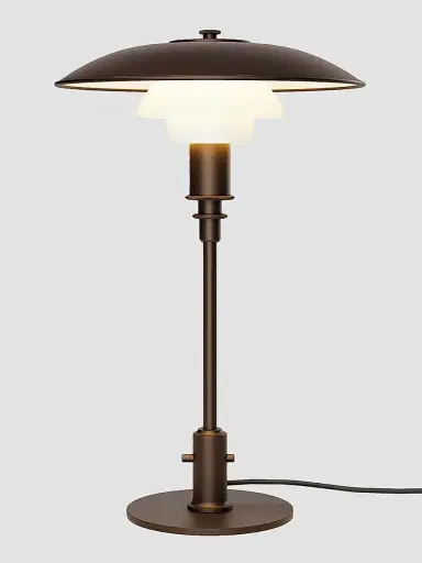 Louis Poulsen Aged Brass Opal Table Lamp | Thumbnail 2 Louis Poulsen Aged Brass Opal Table Lamp | Thumbnail 2