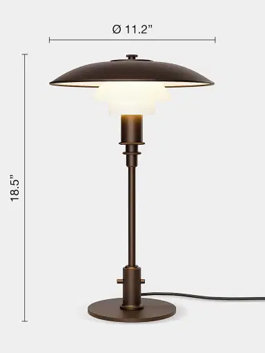 Louis Poulsen Aged Brass Opal Table Lamp | Thumbnail 3 Louis Poulsen Aged Brass Opal Table Lamp | Thumbnail 3