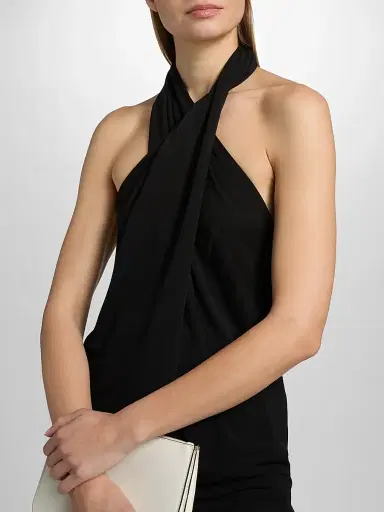 TOTEME Women's Twisted Jersey Halter Top - Black - Size XL | Thumbnail 6 TOTEME Women's Twisted Jersey Halter Top - Black - Size XL | Thumbnail 6