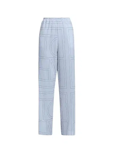 TOTEME Women's Monogram Cotton-Blend Pajama Pants | Thumbnail 1 TOTEME Women's Monogram Cotton-Blend Pajama Pants | Thumbnail 1