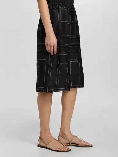 Toteme Women's Monogram Silk Pajama-Style Culottes - Black | Thumbnail 4 Toteme Women's Monogram Silk Pajama-Style Culottes - Black | Thumbnail 4