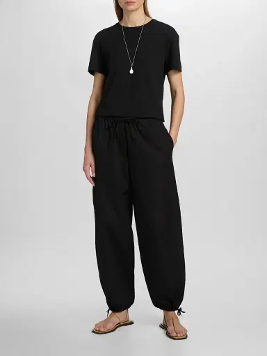 TOTEME Women's Drawstring Cotton Trousers | Thumbnail 2 TOTEME Women's Drawstring Cotton Trousers | Thumbnail 2