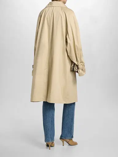 Toteme Women's Oversized Cotton Trench Coat - Beige | Thumbnail 5 Toteme Women's Oversized Cotton Trench Coat - Beige | Thumbnail 5