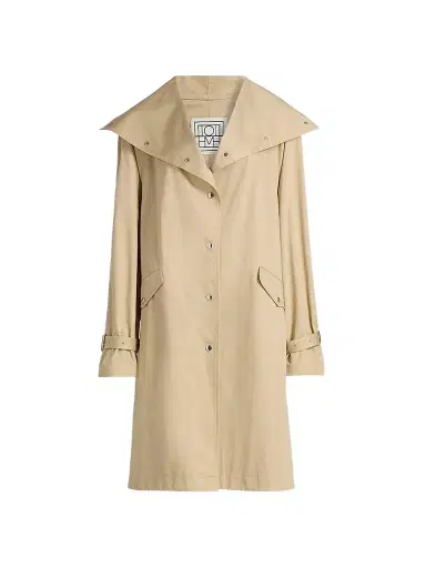 Toteme Women's Oversized Cotton Trench Coat - Beige | Thumbnail 1 Toteme Women's Oversized Cotton Trench Coat - Beige | Thumbnail 1