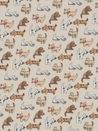 Ferragamo Men's Dogs Print Silk Tie - Avorio | Thumbnail 4 Ferragamo Men's Dogs Print Silk Tie - Avorio | Thumbnail 4
