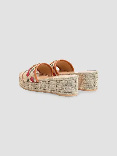 Valentino Garavani Women's VLogo Signature 60MM Flatform Sandals in Jacquard Raffia | Thumbnail 2 Valentino Garavani Women's VLogo Signature 60MM Flatform Sandals in Jacquard Raffia | Thumbnail 2