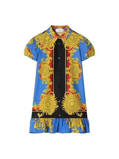 Versace Girl's Baby Girl's, Little Girl's & Girl's The Sun Poplin Shirtdress | Thumbnail 1 Versace Girl's Baby Girl's, Little Girl's & Girl's The Sun Poplin Shirtdress | Thumbnail 1