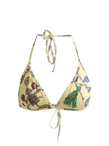 Versace Women's Broken Jewels Printed Swim Top - Size XL | Thumbnail 1 Versace Women's Broken Jewels Printed Swim Top - Size XL | Thumbnail 1