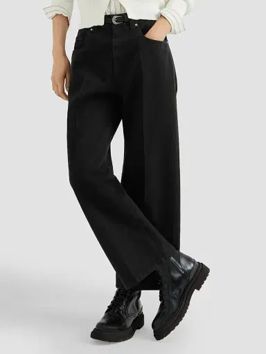 Brunello Cucinelli Women's Dyed Denim Contemporary Square Jeans with Monili - Black - Size 18 | Thumbnail 4 Brunello Cucinelli Women's Dyed Denim Contemporary Square Jeans with Monili - Black - Size 18 | Thumbnail 4