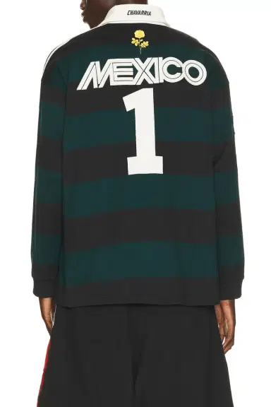 adidas Originals x Willy Chavarria Portero Rugby Long Sleeve Shirt | Thumbnail 3 adidas Originals x Willy Chavarria Portero Rugby Long Sleeve Shirt | Thumbnail 3