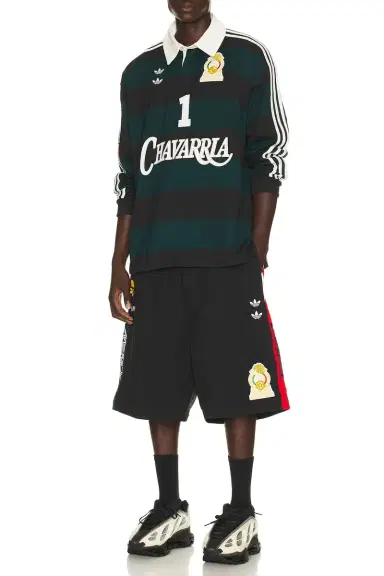 adidas Originals x Willy Chavarria Portero Rugby Long Sleeve Shirt | Thumbnail 4 adidas Originals x Willy Chavarria Portero Rugby Long Sleeve Shirt | Thumbnail 4