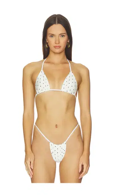 Frankies Bikinis X Paige Lorenze Nick Satin Bikini Top | Thumbnail 1 Frankies Bikinis X Paige Lorenze Nick Satin Bikini Top | Thumbnail 1