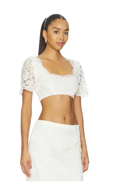 Frankies Bikinis X Paige Lorenze Honeymoon Lace Blouse | Thumbnail 2 Frankies Bikinis X Paige Lorenze Honeymoon Lace Blouse | Thumbnail 2