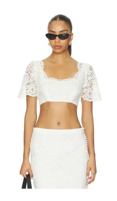Frankies Bikinis X Paige Lorenze Honeymoon Lace Blouse | Thumbnail 1 Frankies Bikinis X Paige Lorenze Honeymoon Lace Blouse | Thumbnail 1