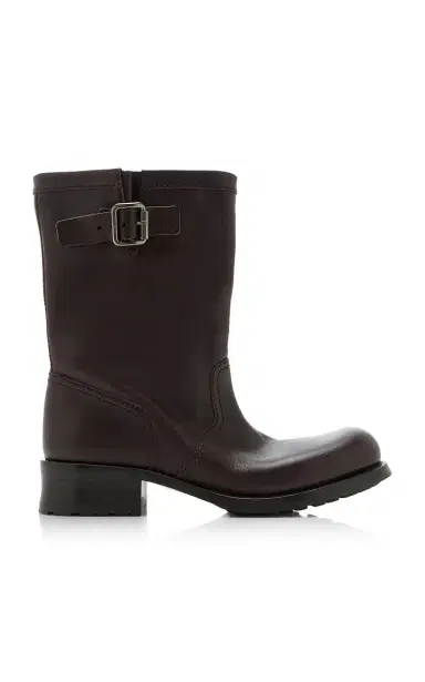 Prada Leather Mid-Calf Boots | Thumbnail 1 Prada Leather Mid-Calf Boots | Thumbnail 1