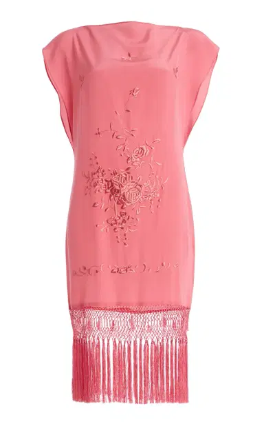 Conner Ives Exclusive Piano Shawl Embroidered Silk Mini Shift Dress | Thumbnail 7 Conner Ives Exclusive Piano Shawl Embroidered Silk Mini Shift Dress | Thumbnail 7