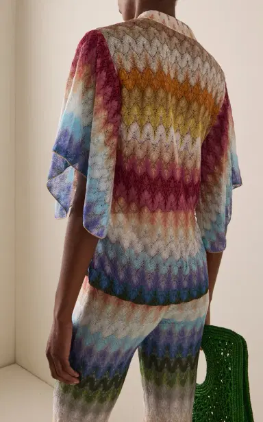 Missoni Knit Tie-Neck Top | Thumbnail 4 Missoni Knit Tie-Neck Top | Thumbnail 4